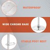 FDW Bar Stools Set of 2 Adjustable Height with Armrests PU Leather Seat & Chrome Base Bar Chairs Pub Stools for Home and Commercial Use - 4 of 4