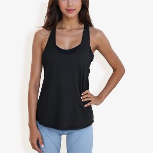 Anna-Kaci Active Women's Relaxed Fit Racerback Tank Top with Scoop Neckline for Workout Wear - 1 of 4