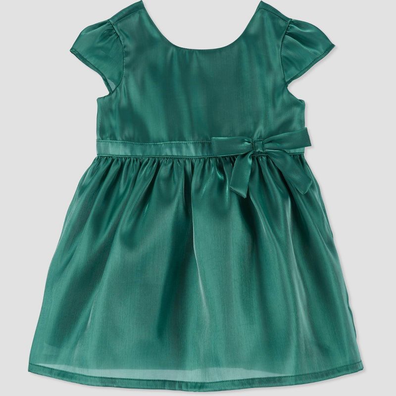 Carter&#39;s Just One You&#174; Baby Girls&#39; Short Sleeve Shiny Dress - Green, 4 of 7