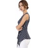 Allegra K Women's Sleeveless V Neck Tie Waist Asymmetric Hem Wrap Peplump Tops - 4 of 4