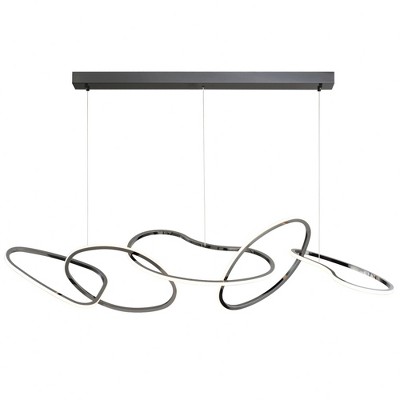 ET2 Lighting Unity 1 - Light Island Pendant Light in  Black Chrome