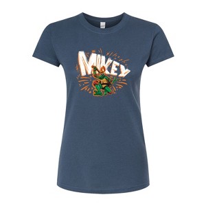 Women's - Teenage Mutant Ninja Turtles Mutant Mayhem - Sketch Mikey Fitted Graphic T-Shirt - 1 of 2