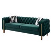 NicBex 84.25 Inch Velvet Tufted 2-Seat Sofa with 2 Throw Pillows for Living Room,Apartment,Bedroom - 2 of 4