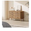 Modern 6-Drawer Dresser with Black Metal Handles and Wooden Legs - Stylish Storage for Bedroom - 2 of 4