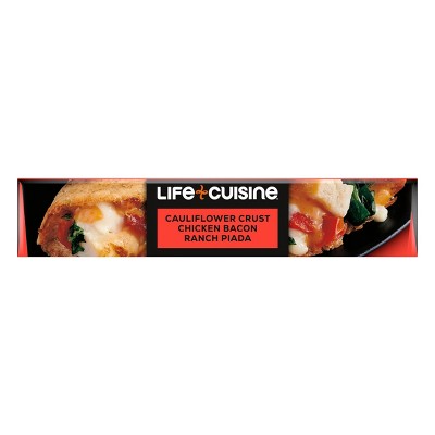 Life Cuisine Protein Lovers Gluten Free Frozen Cauliflower Crust Chicken Bacon Ranch Piada - 6oz