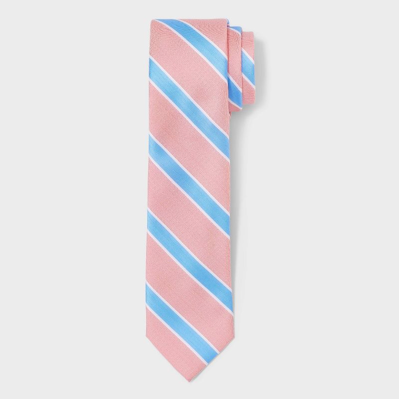 Men&#39;s Striped Neck Tie - Goodfellow &#38; Co&#8482; Pink One Size, 1 of 5
