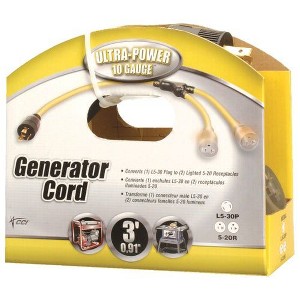 Coleman Cable Ultra-Power 3 Ft. 10/3 Generator Cord - 1 of 1