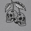 Rerun Island Women Skull Cherries Outlines Short Sleeve Graphic Cotton Baby Tee - 2 of 4