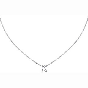 Small Initial Necklace for Women, Stainless Steel Tiny Letter Personalized Pendant - 1 of 4