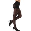 Memoi FirmFit Dotted Net Shaping Tights Black S-M - 3 of 4