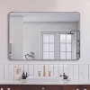 PexFix 30"x40" Bathroom Mirror for Over Sink Wall Mirror Silver Metal Frame Rounded Rectangular Vanity Mirrors for Bedroom Living Room Entryway Decor - 3 of 4