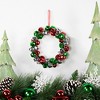 Northlight Jingle Bell Christmas Wreath - 9" - Red, Silver, Green - 2 of 4