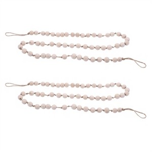 Wood Beaded String Garland (Set of 2) - 1 of 3