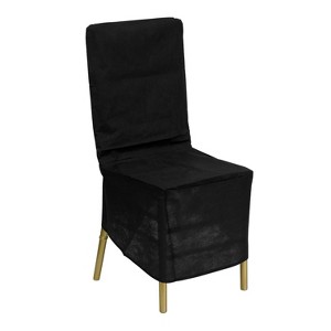 Emma and Oliver Black Fabric Chiavari Chair Storage Cover - 1 of 2