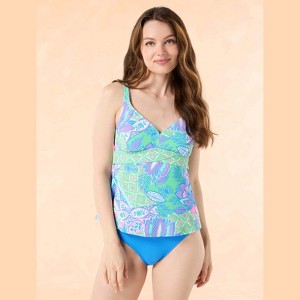 Beach House Swim V-Neck Tankini Top - 1 of 3