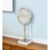 HomeRoots 15" Gold and White Metal and Resin Tabletop Sculpture - 2 of 4