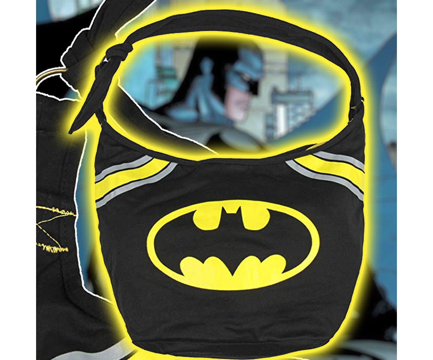 Сумка Batman DC Comics Classic Logo Junior's Hobo Shoulder Purse — фото 4