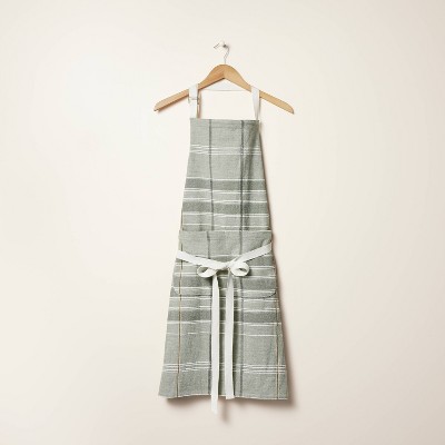 Textured Plaid Apron Sage Green - Hearth & Hand™ with Magnolia