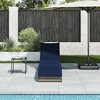 vidaXL Folding Sun Lounger Grey PE rattan Standard Foldable - 3 of 4