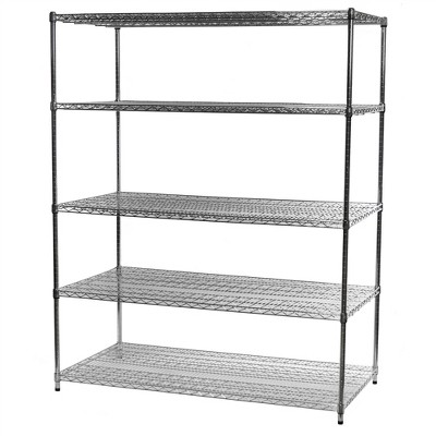 Shelving.com Chrome Wire Shelving with 5 Tier Shelves -