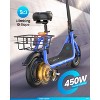 Mastgoal 450W Electric Scooter with Seat for Adults, 12 inch Commuter Electric Scooter with Basket, 280Wh Battery & 21 Mileage - 3 of 4