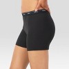 Hanes Originals Women's 4pk Breathable Stretch Cotton Mid-Thigh Boxer Briefs - White/Red/Black - 4 of 4