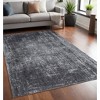 Black and Gray Chevron Non Skid Area Rug - 2 of 4