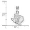 Black Bow Jewelry 10k White Gold Texas Tech Red Raiders NCAA Small Pendant - 2 of 3