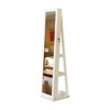 BDELITE Full Length Mirror 360° Swivel Jewelry Cabinet With Led Light - 15.75*15.75*64.96 Inch, White - 3 of 4