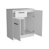 HomeRoots 20" White Wood Accent Cabinet With Two Doors And One Drawer - 4 of 4