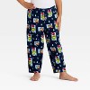 Toddler Grinch Print Fleece Holiday Matching Family Pajama Sets - Navy Blue - 2 of 4