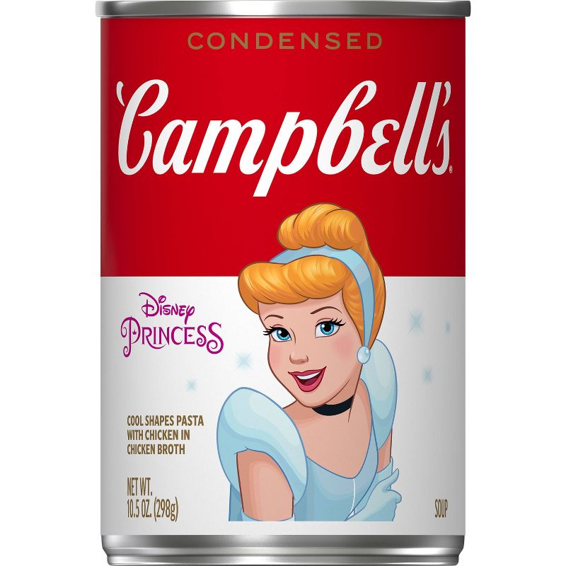 Campbell&#39;s Condensed Disney&#39;s Princess Chicken &#38; Pasta Shapes Soup - 10.5oz, 1 of 13