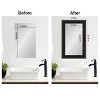 Amanti Art Mirror Makeover Bathroom Mirror Frame Border Kit- Fully Assembled Peel and Stick Frame - Mirror NOT Included - Trio  Trim - 4 of 4