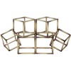 Studio 55D Tricube Antique Brass Finish 7 1/2" High Geometric Bookends - 3 of 4