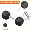 PVC Hex Dumbbell Weight Set, Exercise & Fitness Dumbbells for Muscle Toning, Strength Building & Full Body Workout, 110LB Set - (5+10+15+20LB) x2 - 3 of 4