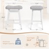 Arceso Counter Height Bar Stools Set, Barstools with Thick Faux Leather Saddle Seat & Heavy Duty Metal Legs,24Inch Kitchen Counter Stools - 2 of 4