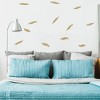 Unique Bargains Removable Feather Shape PVC Material Wall Stickers 5.31" x 1.46" 12 Pcs - 4 of 4
