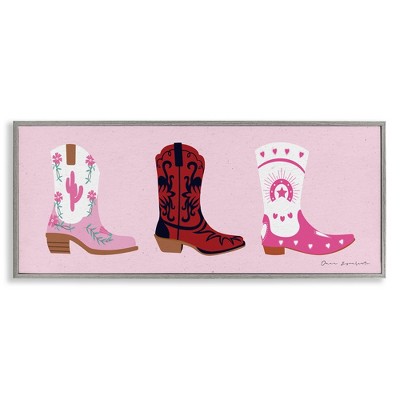 Stupell Industries Various Cowgirl Boots, 24" x 10"