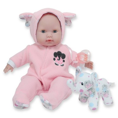  15 Realistic Soft Body Baby Doll with Open/Close Eyes, JC  Toys - Berenguer Boutique, 10 Piece Gift Set with Bottle, Rattle, Pacifier  & Accessories, Pink