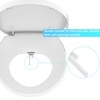 Bidet Toilet Seat Elongated for Toilet, Dual Nozzle Self-Cleaning PP Bidet Attachment, Non-Electric Feminine Hygiene Toilet Seat Cover for Women - 4 of 4