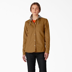 Dickies Women's Duck Hooded Shirt Jacket - 1 of 4