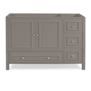 48" Williamsburg Vanity Cabinet Gray - Alaterre Furniture: Wood Frame, Universal Storage, 1 Shelf, 104 lbs - 1 of 4