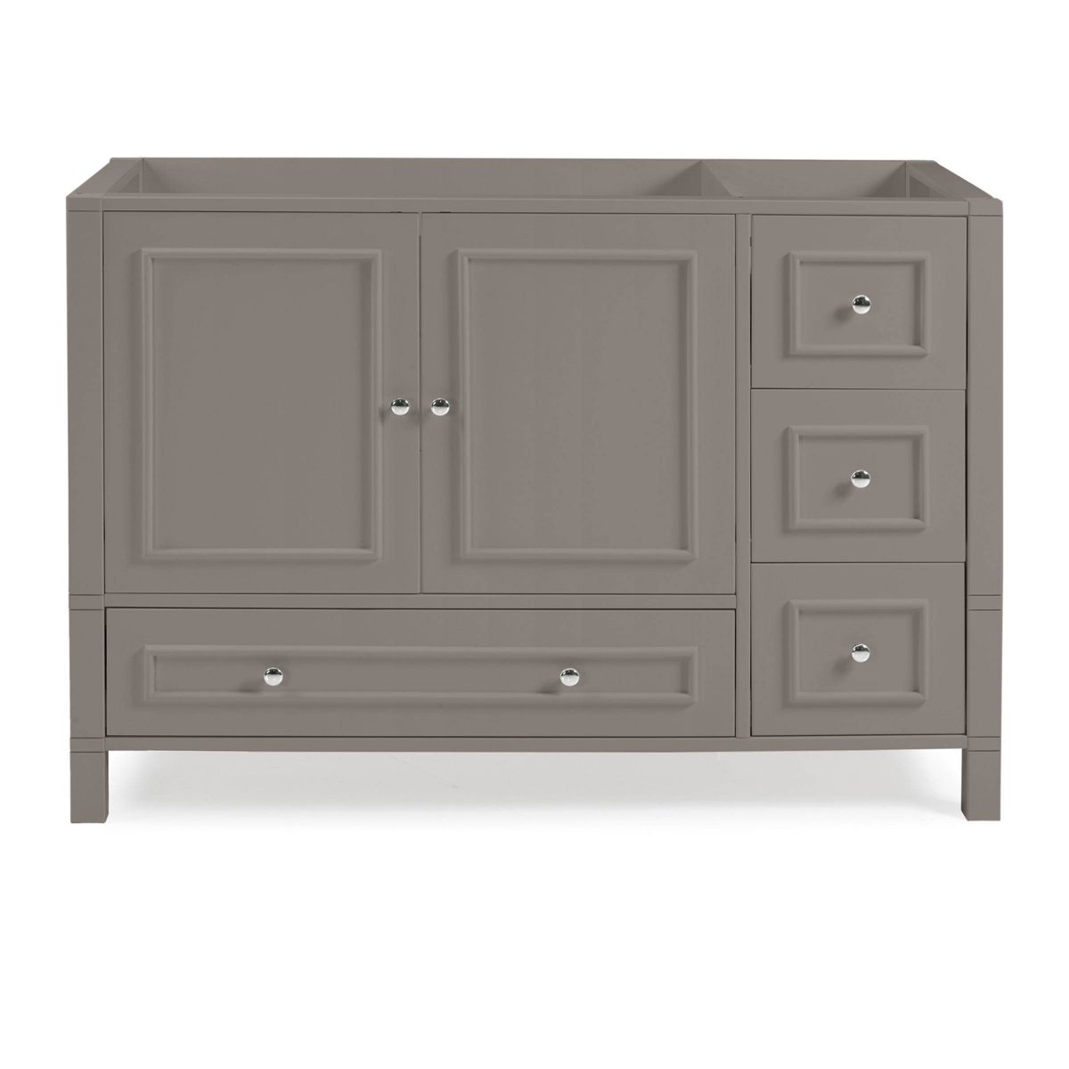 48" Williamsburg Vanity Cabinet Gray - Alaterre Furniture: Wood Frame, Universal Storage, 1 Shelf, 104 lbs