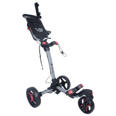 Axglo V2 Golf Push Cart - 3-Wheel - Patented 1-Step Folding System