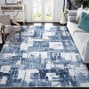 Abstract Geometric Washable Rug, Low Pile Modern Carpet for Living Room Bedroom, Non-Slip, Stain-Resistant Indoor Floor Cover - 2 of 4