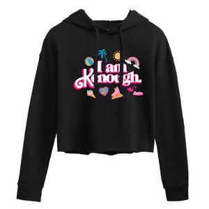 Women's - Barbie - I Am Kenough Icons Cropped Graphic Hoodie - 1 of 2