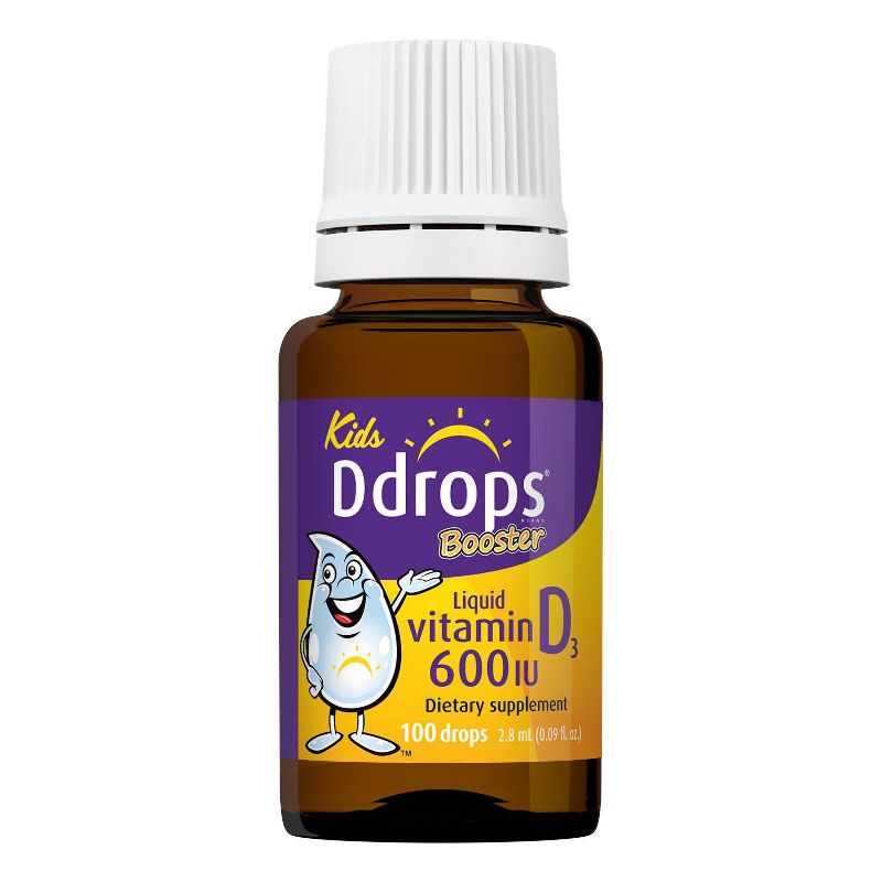 Ddrops Booster Kids Vitamin D Organic Liquid Drops 600 IU - 0.09 fl oz, 3 of 10