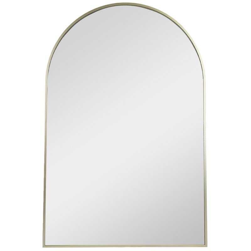 Northlight 36" Gold Framed Modern Arched Wall Mirror, 1 of 4