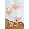 C&F Home Easter Pink Knitted Bunny Rabbit Napkin Rings, Set of 4 - 3 of 4