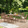 Erommy 9 Piece Iron Patio Dining Set, Outdoor Dining Set for 8 with Soft Cushion, Patio Dining Table and Chairs Set - 4 of 4